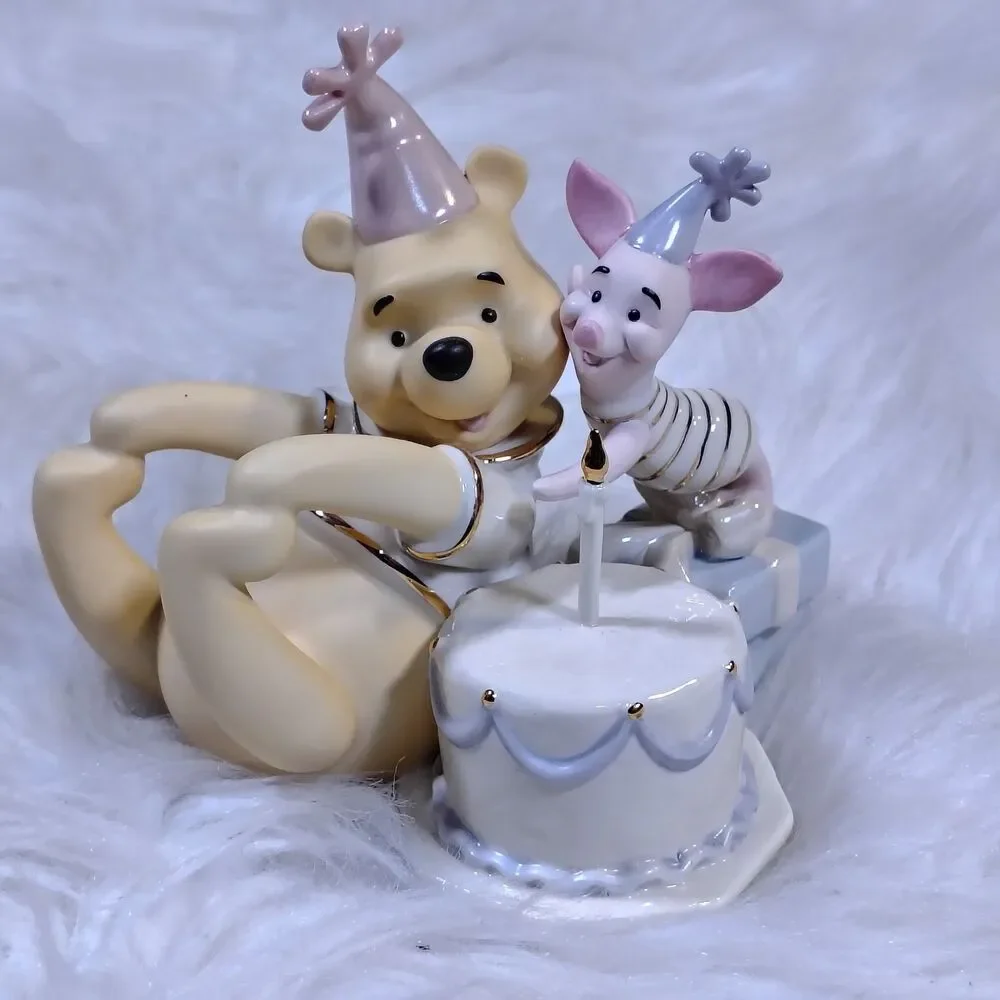 VTG 2002 Pooh and Piglet’s Birthday Surprise Fig Lenox/Disney 24k Gold Retired